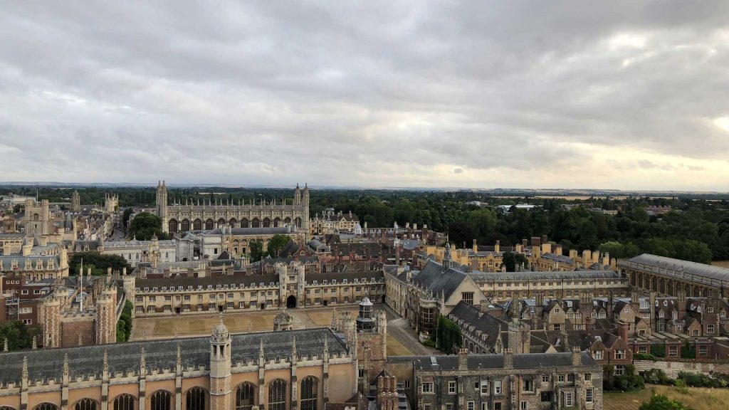 Cambridge from St John's Chapel roof