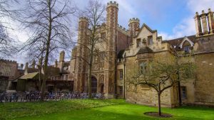 Trinity College Gatehouse and Newton's Apple Tree